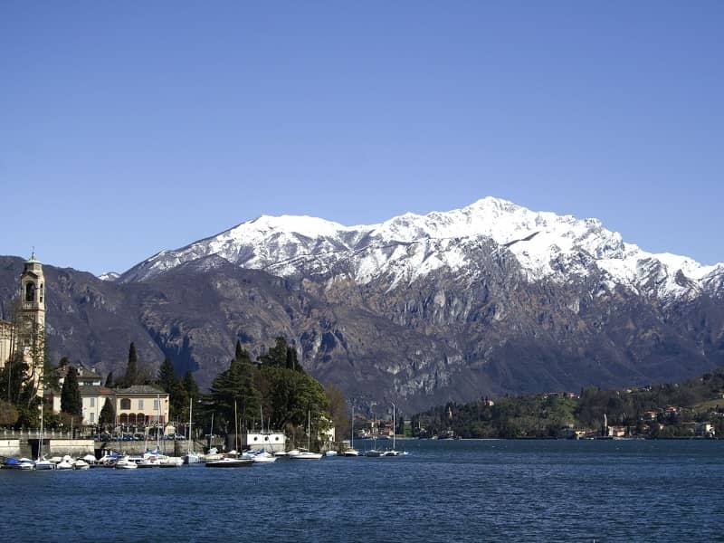 View of Tremezzo in winter