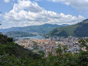 View of Como from Baradello hill (about 450m asl)